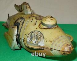 VTG Marx 1930's Tin Litho Clockwork Buck Rogers Rocket Ship, Working Condition