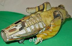 VTG Marx 1930's Tin Litho Clockwork Buck Rogers Rocket Ship, Working Condition