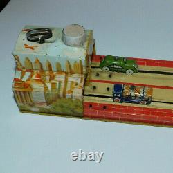 Very Neat Vintage Unique Art Mfg Tin Toy Wind Up Lincoln Tunnel Complete & Works