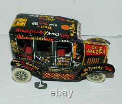 Very Nice Condition Vintage Tin Litho Marx Old Jalopy Wind-up Toy