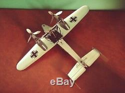 Very Rare 1930's Tippco TCO Tin Wind-up Nazi Siebel Airplane Mickey Mouse Bomber