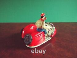 Very Rare 1950s Geobra Tin Wind-up Scooter with Sidecar Tinplate Motorcycle Wüco