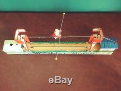 Very Rare Arnold Tin Wind-up Tightrope Walker Lucky Acrobat Clown with Or. Box