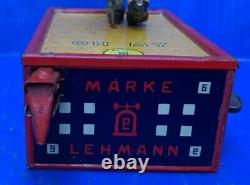 Very Rare C. 1910 Marke Lehmann OH-MY Alabama Coon Jigger Wind Up Tin Toy Works
