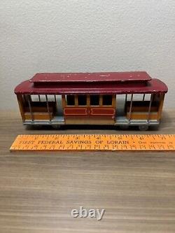 Very Rare Vintage 1930s San Francisco Cable Car Lead Toy Tops All Toys USA