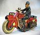 Vintage1930s Tin Toy Motorcycle with Wind Up Motor Made in England by Mettoy