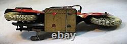 Vintage1930s Tin Toy Motorcycle with Wind Up Motor Made in England by Mettoy