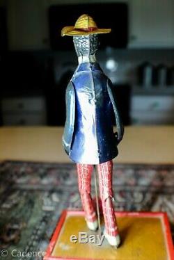 Vintage 1912 Oh My Alabama Coon Jigger. Working. NICE! Wind Up Dancing Tin Toy