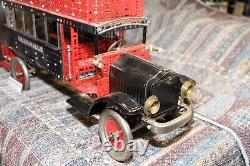 Vintage 1920's A. C. Gilbert Assembled Erector Double Decker Bus 26 x 11