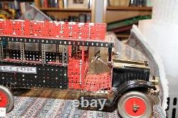 Vintage 1920's A. C. Gilbert Assembled Erector Double Decker Bus 26 x 11