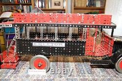 Vintage 1920's A. C. Gilbert Assembled Erector Double Decker Bus 26 x 11