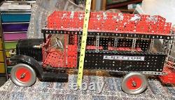 Vintage 1920's A. C. Gilbert Assembled Erector Double Decker Bus 26 x 11