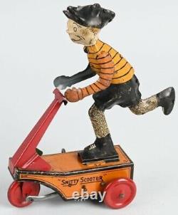 Vintage 1920s Marx Smitty Scooter Tin Wind Up Toy