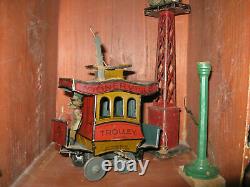 Vintage 1922 Toonerville Trolley Windup Tin Toy Good Graphics, Germany Made