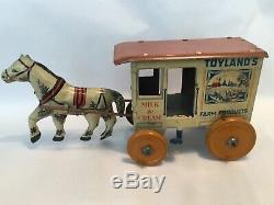 Vintage 1930 Marx Tin Litho Windup Toylands Farm Products Toy