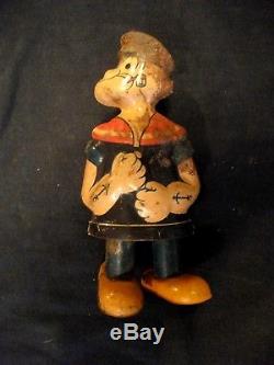 Vintage 1930's Chein POPEYE tin wind-up toy ORIGINAL PAINT