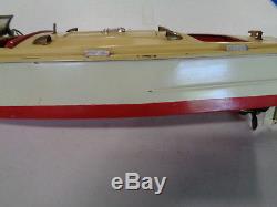 Vintage 1930's Lionel Prewar Tin Wind-up Boat Hj49 Vintage Rare Toy