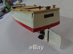 Vintage 1930's Lionel Prewar Tin Wind-up Boat Hj49 Vintage Rare Toy