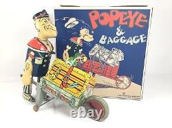 Vintage 1930's Marx POPEYE EXPRESS Wind-UP Tin Litho with Stationary PARROT with BOX