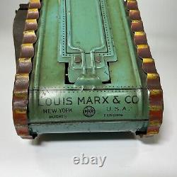 Vintage 1930's Marx Tin Lithograph Windup Doughboy Tank Prototype or Modified