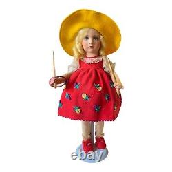 Vintage 1930s Italian Felt Character Girl, Series Lenci with Toy Accessories