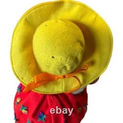 Vintage 1930s Italian Felt Character Girl, Series Lenci with Toy Accessories