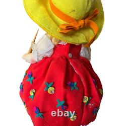 Vintage 1930s Italian Felt Character Girl, Series Lenci with Toy Accessories
