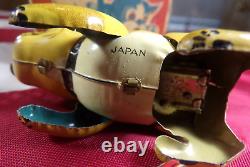 Vintage 1930s Japan Tin Wind-up Toy Bonzo Bulldog Crazy Tail Shoe Original Box