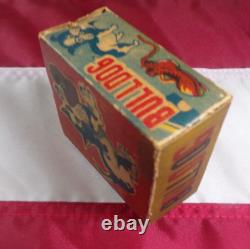 Vintage 1930s Japan Tin Wind-up Toy Bonzo Bulldog Crazy Tail Shoe Original Box