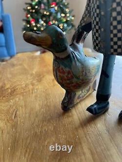 Vintage 1930s Marx Joe Penner & His Duck Goo Goo Tin Litho Wind Up Toy