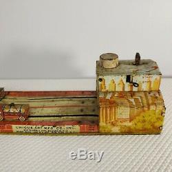 Vintage 1930s Unique Art Tin Litho Wind Up Toy Lincoln Tunnel New York Jersey