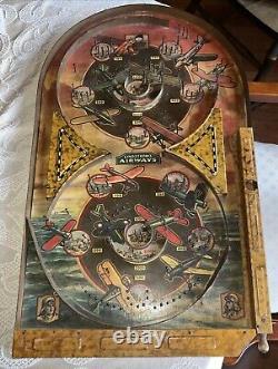 Vintage 1934 Lindstrom's Airways Bagatelle Pinball Game