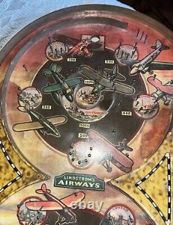 Vintage 1934 Lindstrom's Airways Bagatelle Pinball Game