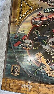 Vintage 1934 Lindstrom's Airways Bagatelle Pinball Game