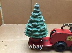 Vintage 1936 Mickey Mouse & Santa Christmas Car #1105 Lionel Corp Disney Wind Up