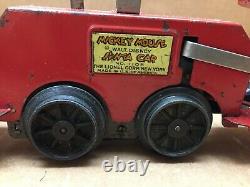 Vintage 1936 Mickey Mouse & Santa Christmas Car #1105 Lionel Corp Disney Wind Up