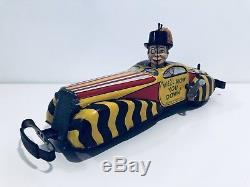 Vintage 1939 Marx Charlie McCarthy Moritmer Snerd Private Car Windup Tin Toy WKs