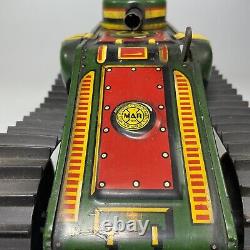Vintage 1940's Marx Fighting Tank Tin Litho Wind Up Army