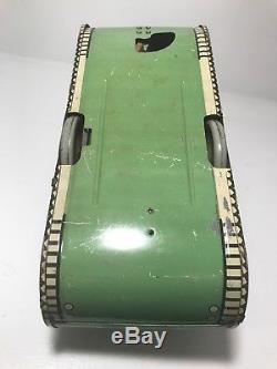 Vintage 1940's Marx Tin Litho Wind Up Sparkling Doughboy Army Tank Toy USA