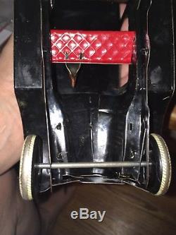 Vintage 1940's Marx tin litho Wind up Old Jalopy Working Toy NICE CONDITION