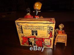 Vintage 1940's Unique Art Li'l Abner And His Dog Patch Band Tin Windup Toy