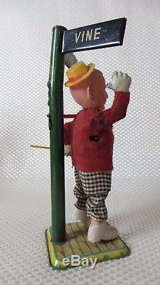 Vintage 1940s/50s ALPS Japan Celluloid & Tin Litho Wind-up TAP DANCER Toy