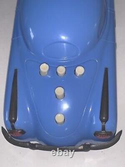 Vintage 1940s BELCO LUX Plastic Key Wind Push Button Car Toy Futuristic GERMANY