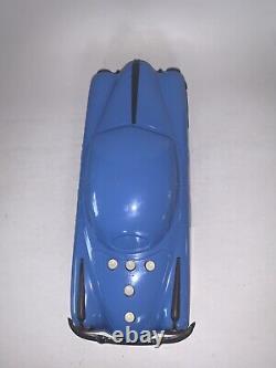 Vintage 1940s BELCO LUX Plastic Key Wind Push Button Car Toy Futuristic GERMANY