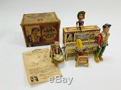 Vintage 1945 Li'l Abner & His Dogpatch Band Tin Windup Toy by Unique Art With Box