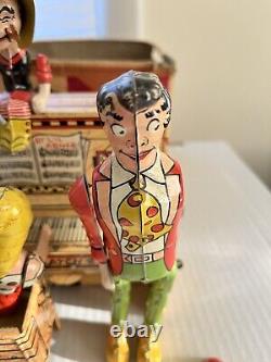 Vintage 1945 Lil Abner and his Dogpatch Band Tin Litho Piano Windup Toy Pioneer