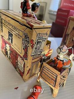 Vintage 1945 Lil Abner and his Dogpatch Band Tin Litho Piano Windup Toy Pioneer