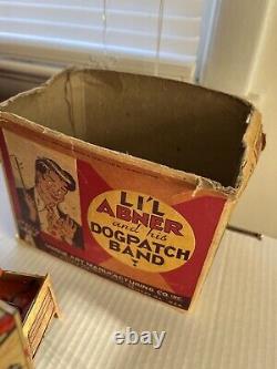 Vintage 1945 Lil Abner and his Dogpatch Band Tin Litho Piano Windup Toy Pioneer