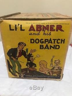 Vintage 1945 Ll'L Abner & his Dogpatch Band Tin Windup Toy by Unique Art
