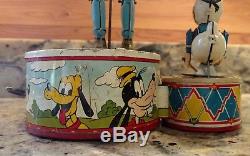 Vintage 1946 Marx Walt Disney's Donald Duck/goofy Duet Tin Lithograph Wind-up
